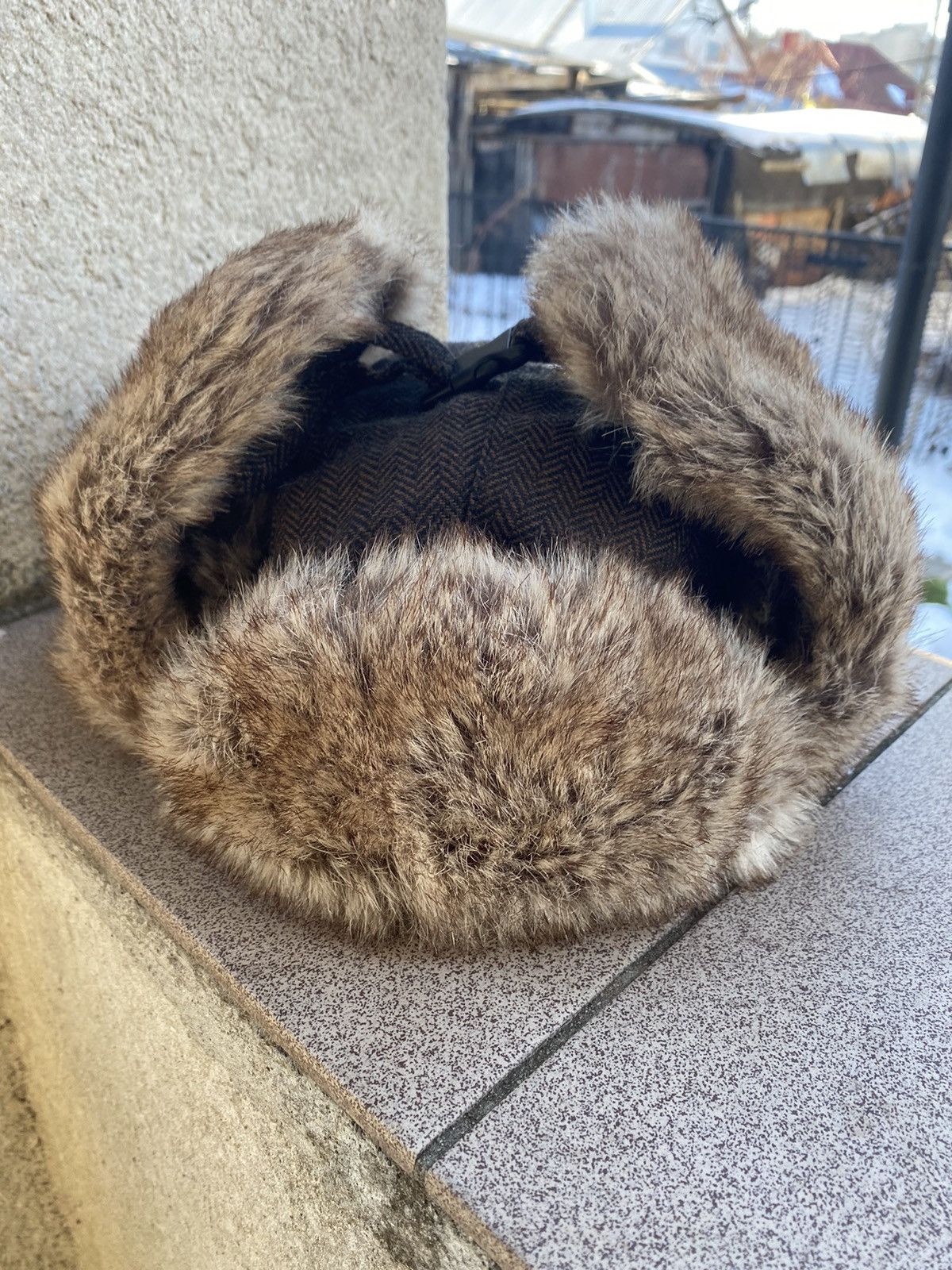 Hysteric Glamour × Vintage Crazy Y2k Mohair Fuzzy Hat Ushanka Punk Winter Size ONE SIZE - 7 Thumbnail