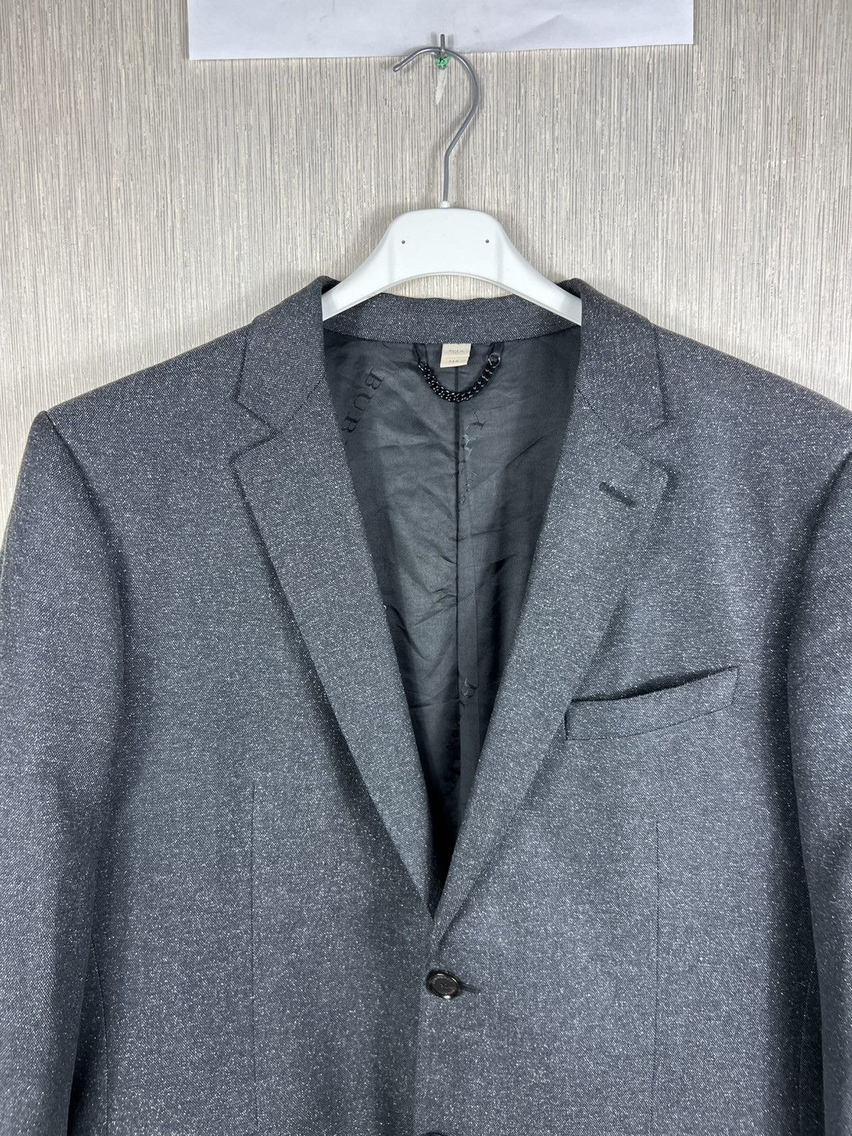 Burberry Burberry London wool silk gradient grey spray blazer jacket Size 54R - 5 Thumbnail