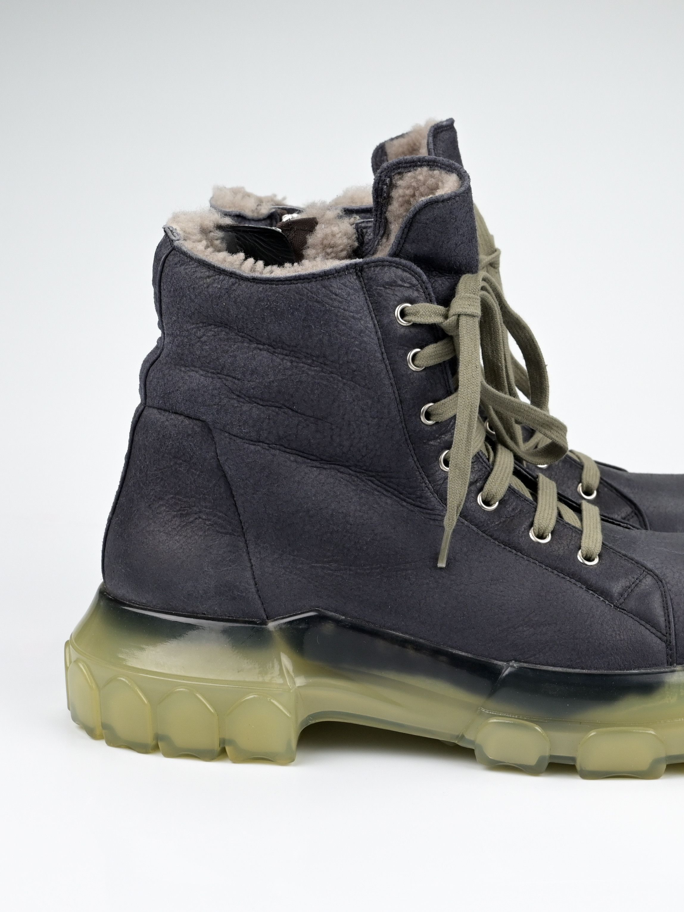 Rick Owens Shearling Mega Bozo Tractor Boots Size US 11 / EU 44 - 9 Thumbnail