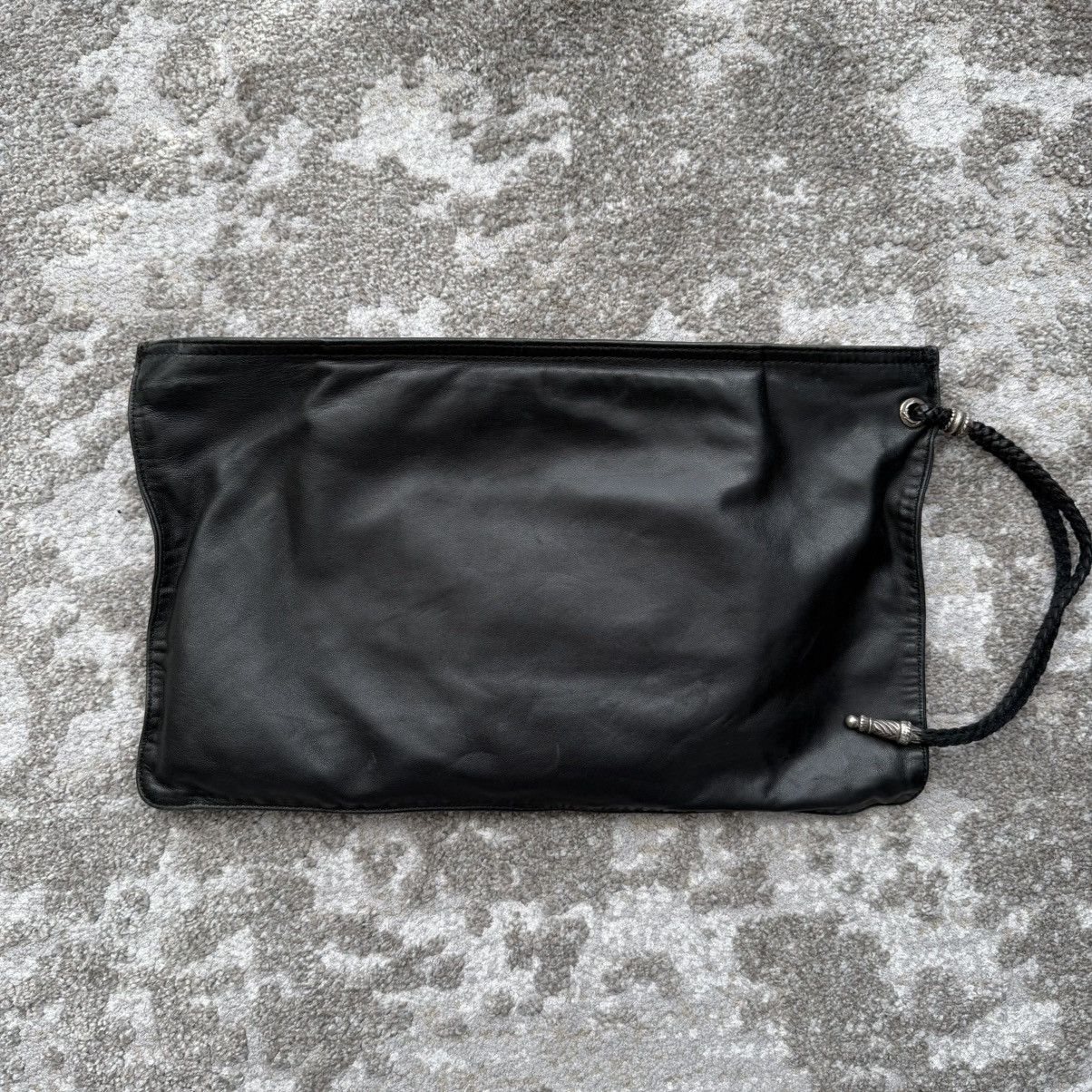 Chrome Hearts Chrome Hearts Black Fleur Leather Pouch Size ONE SIZE - 6 Thumbnail