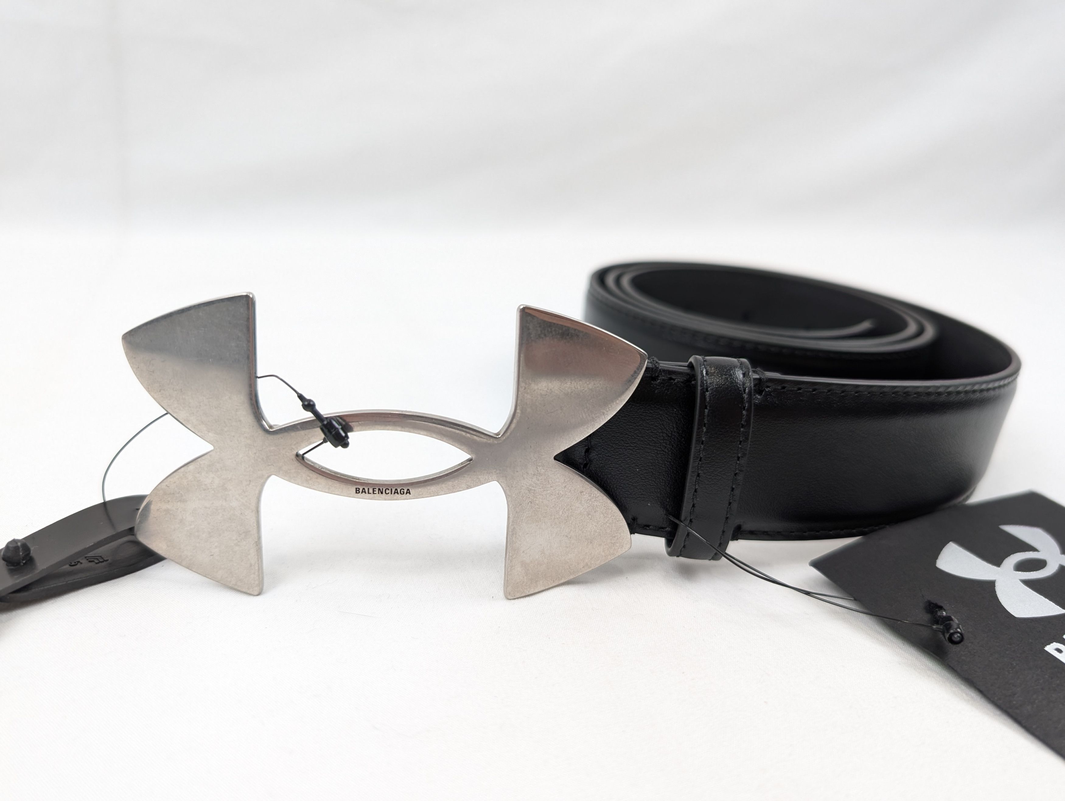 Balenciaga × Under Armour o1rshd1 Size: 100 CM / Calf Plutone Belt in Black Size 40 - 4 Thumbnail