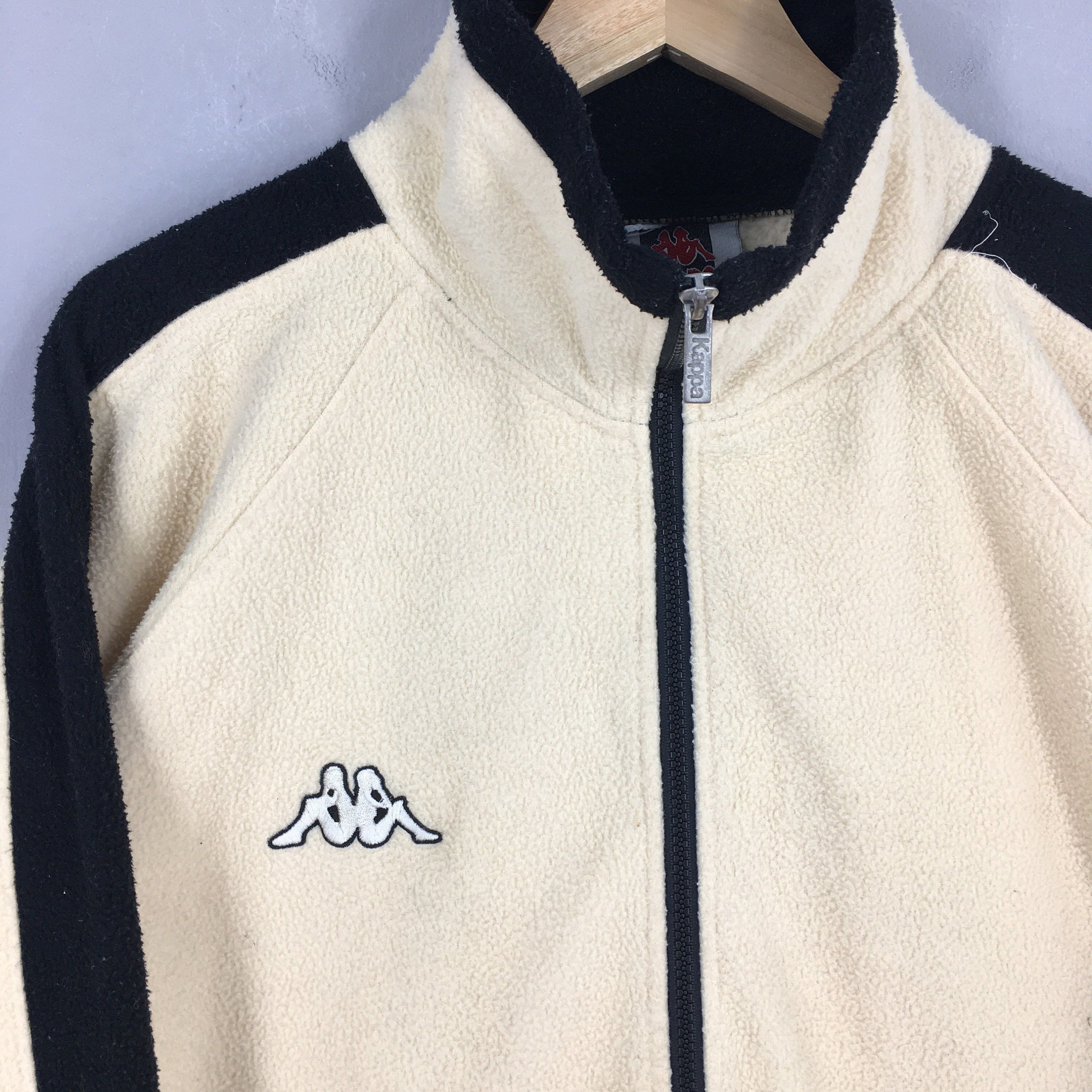 Kappa × Vintage Vintage Kappa Fleece Cream Fleece Zipper Sweater Medium Size US M / EU 48-50 / 2 - 2 Thumbnail