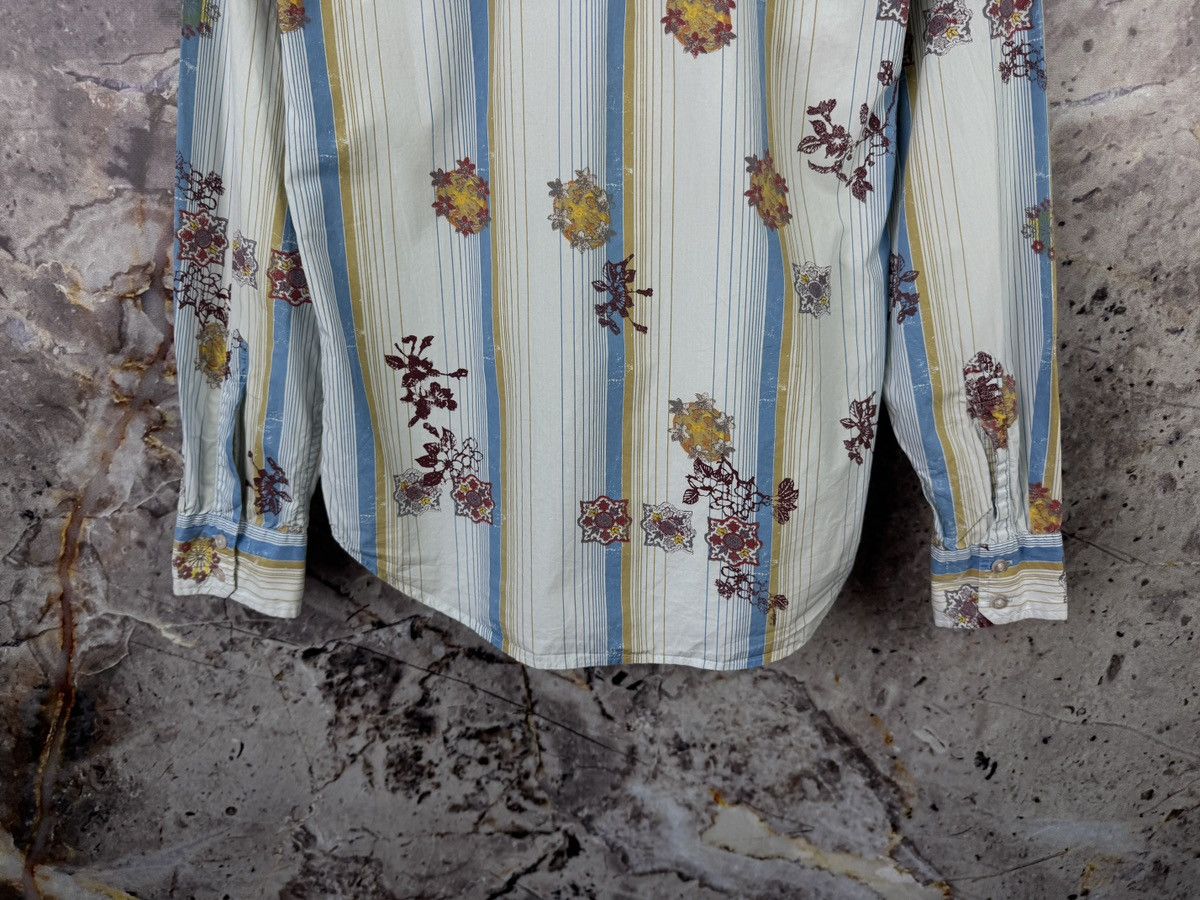 Guess Guess Jeans Men’s Button Up Shirt Striped Floral Long Sleeve Size US M / EU 48-50 / 2 - 12 Thumbnail