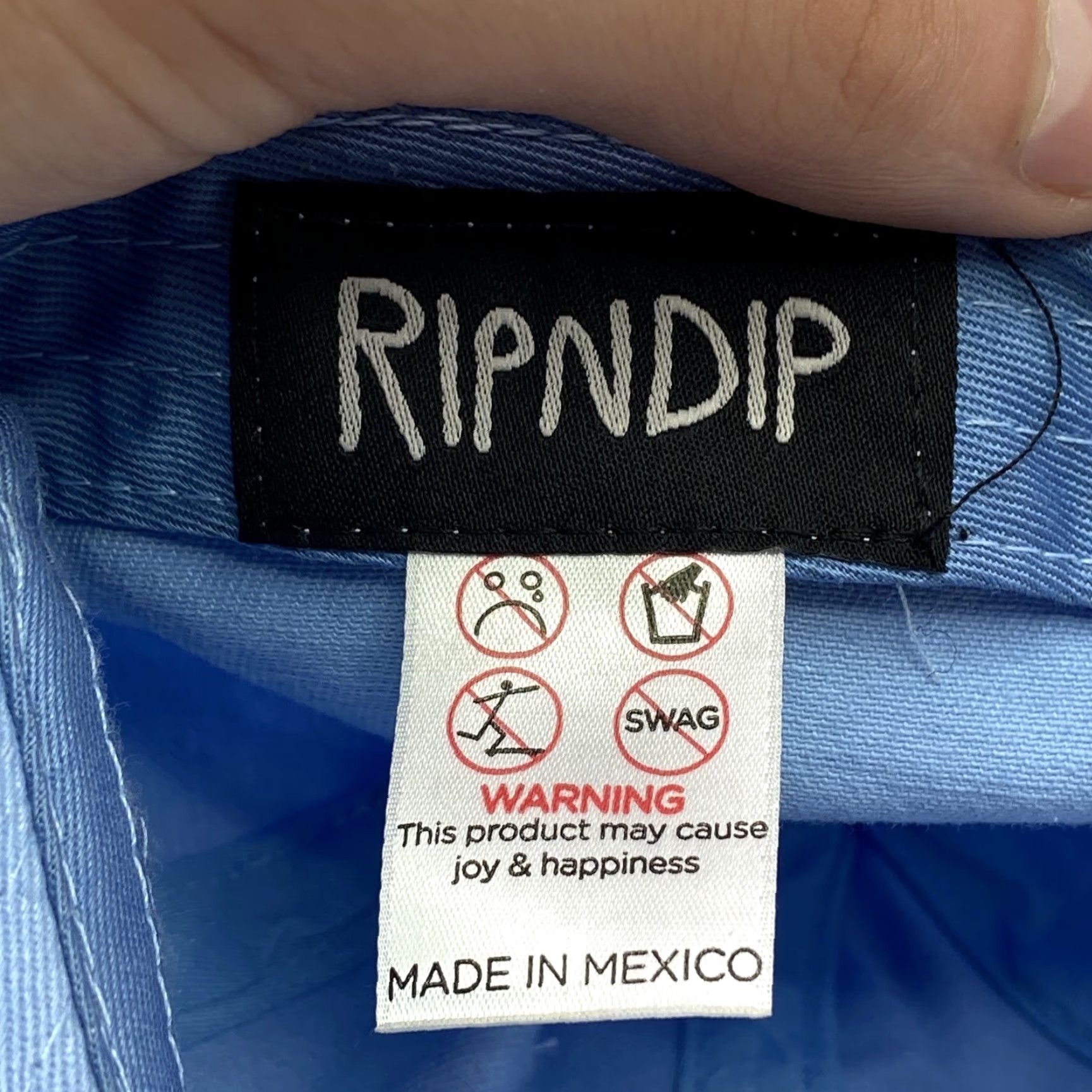 RIPNDIP RIPNDIP Baseball Cap Blue Lazy Cat Adjustable Strapback Skate Surf Summer Mens Size ONE SIZE - 5 Thumbnail
