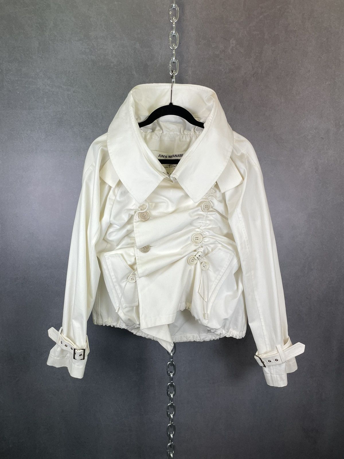 image of Junya Watanabe Comme Des Garcons Fall 2006 Parachute Jacket in White, Women's (Size Small)