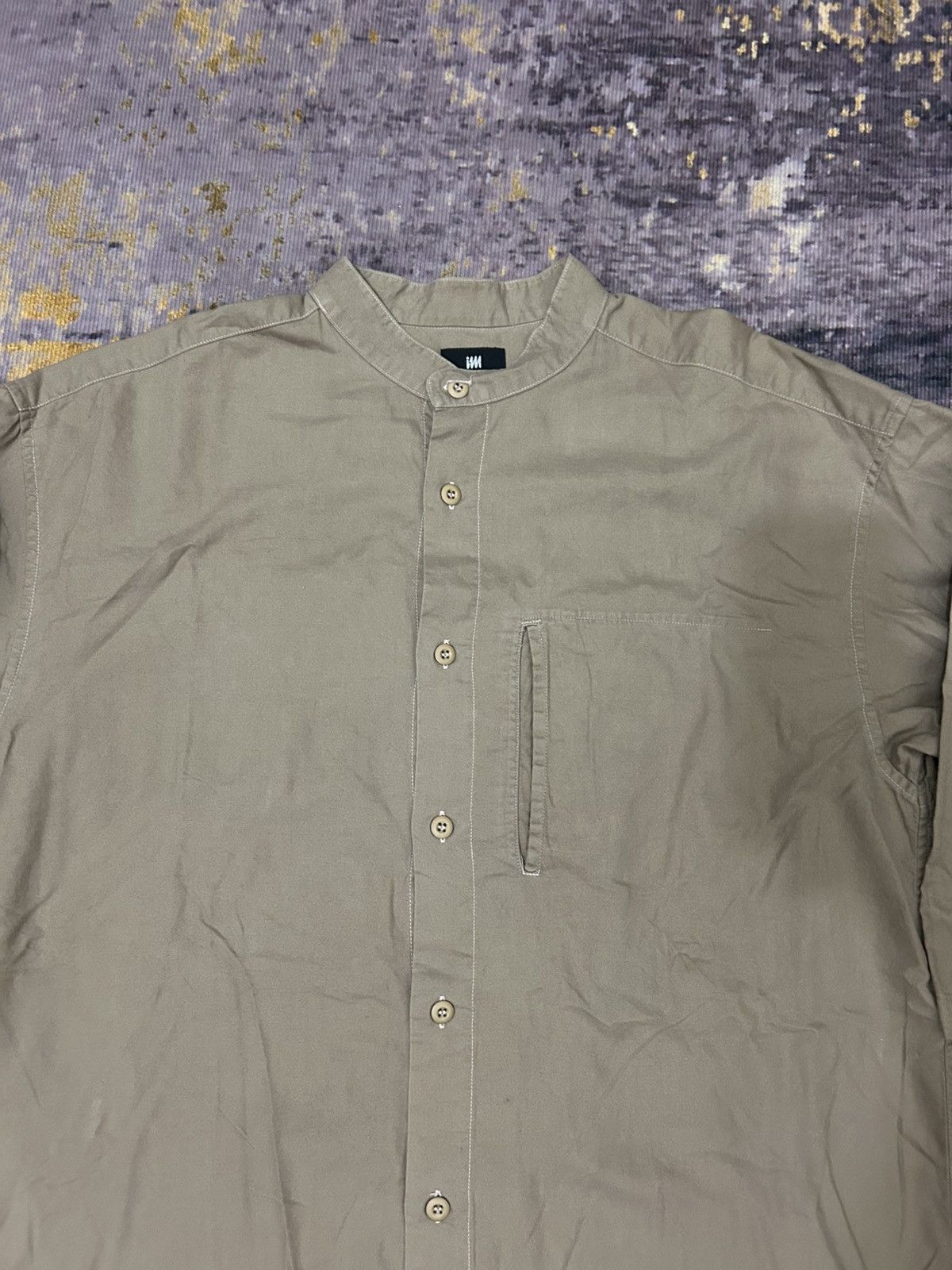 Issey Miyake Vintage Issey Miyake Stand Collar Button Shirt Size US M / EU 48-50 / 2 - 2 Thumbnail