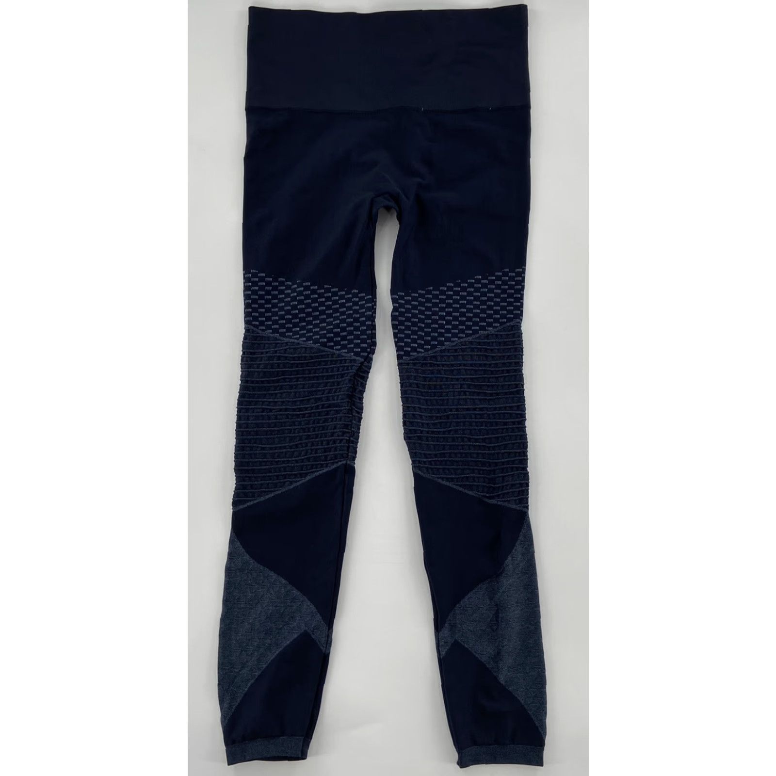 Spanx Spanx High Waist Seamless Moto Biker Leggings Womens Large L Blue Activewear Size 36" / US 14 / IT 50 - 2 Thumbnail