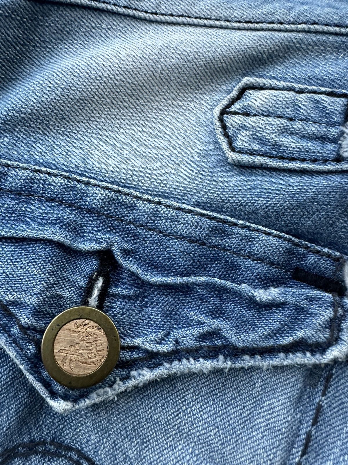 Edwin × If Six Was Nine × Vintage Vintage Edwin Blue Trip Distressed Hawaian Denim D166 Size US 28 / EU 44 - 18 Thumbnail