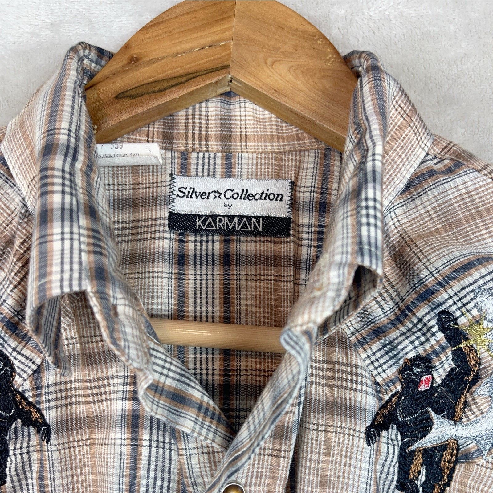 Other Vtg Karmen Silver Collection Western Shirt Pearl Snap USA Size US S / EU 44-46 / 1 - 3 Thumbnail