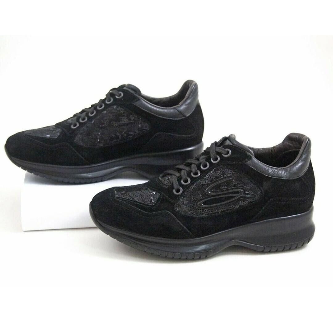Santoni Santoni Sneakers Black Suede Sequins Womens EU 37 US 7 Size US 7 / IT 37 - 4 Thumbnail