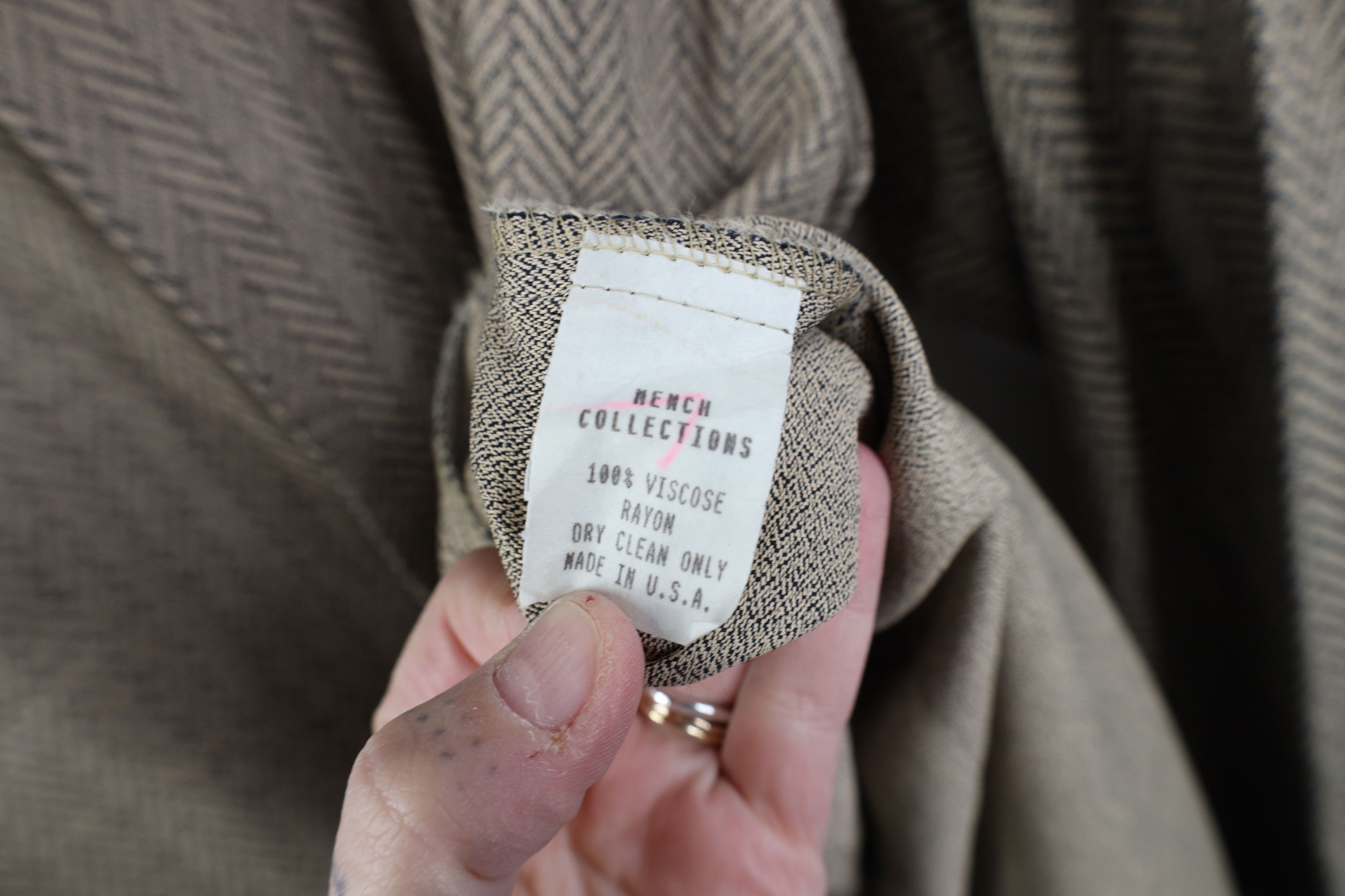 Vintage Vintage 90s Streetwear Herringbone Collared Button Shirt Size US L / EU 52-54 / 3 - 8 Thumbnail