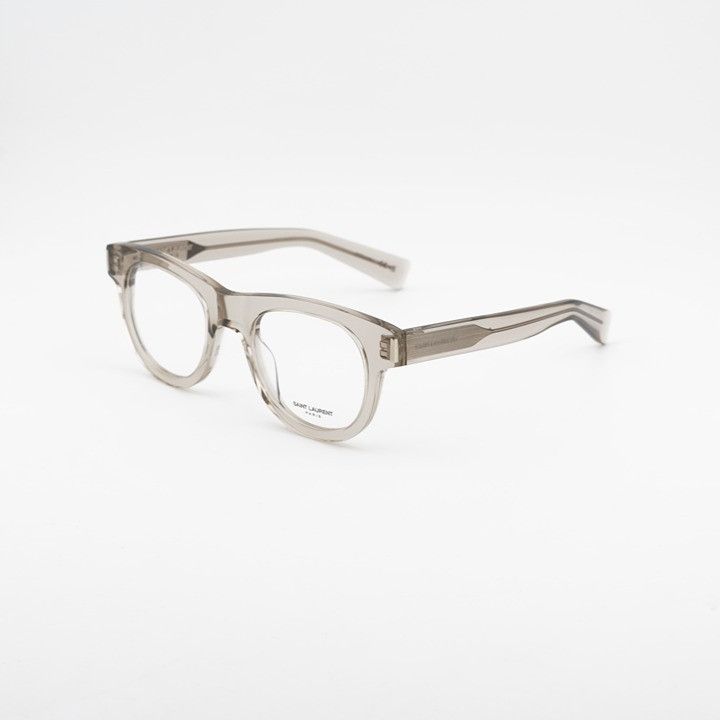 Saint Laurent Paris Saint Laurent SL571 OPT 004 Eyeglasses Beige 49mm Round Size ONE SIZE - 3 Thumbnail