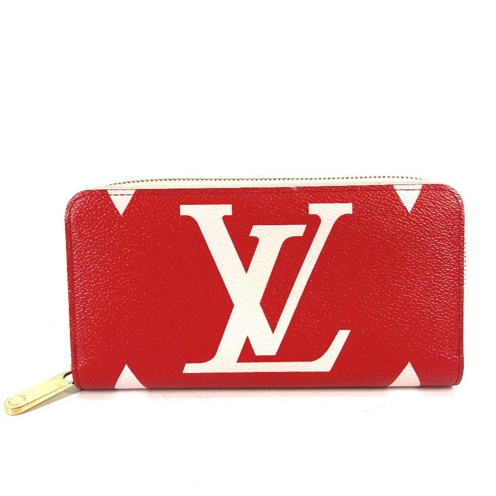 Louis Vuitton Louis Vuitton M67550 Monogram Giant Zippy Wallet Round Fastener Long Canvas Women Pink And Red Size ONE SIZE - 1 Thumbnail