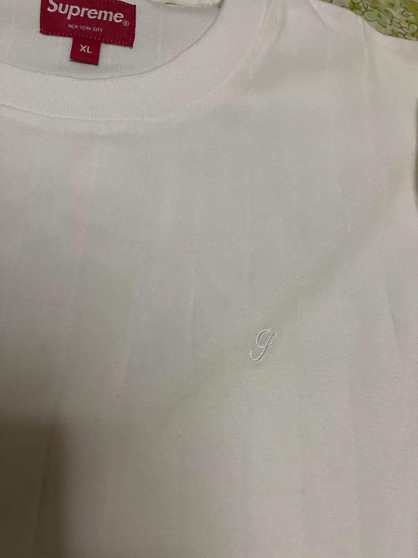 Supreme Supreme Ribbed Velour Crewneck White XL New Size US XL / EU 56 / 4 - 2 Thumbnail