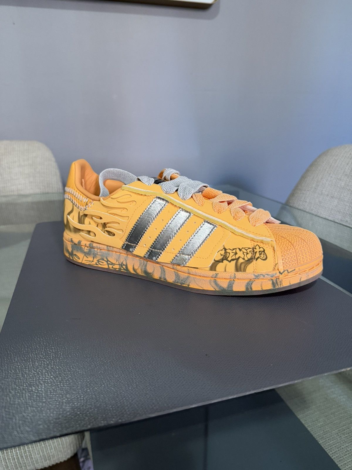 HELLSTAR Adidas Superstar Hellstar Hazy Orange Creamsicle Size US 10 / EU 43 - 2 Thumbnail
