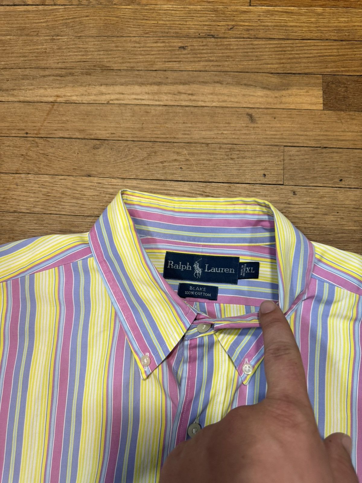 Polo Ralph Lauren × Vintage Vintage Polo Ralph Lauren Striped Button Up Shirt Size US XL / EU 56 / 4 - 3 Thumbnail