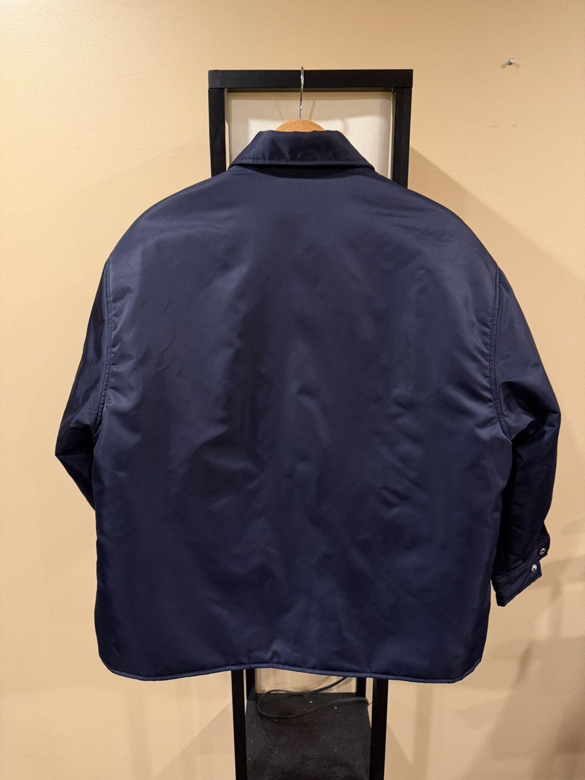 Prada Prada Re-Nylon Padded Checked Line Blouson Navy Jacket Size XXS / US 00 / IT 34 - 5 Thumbnail