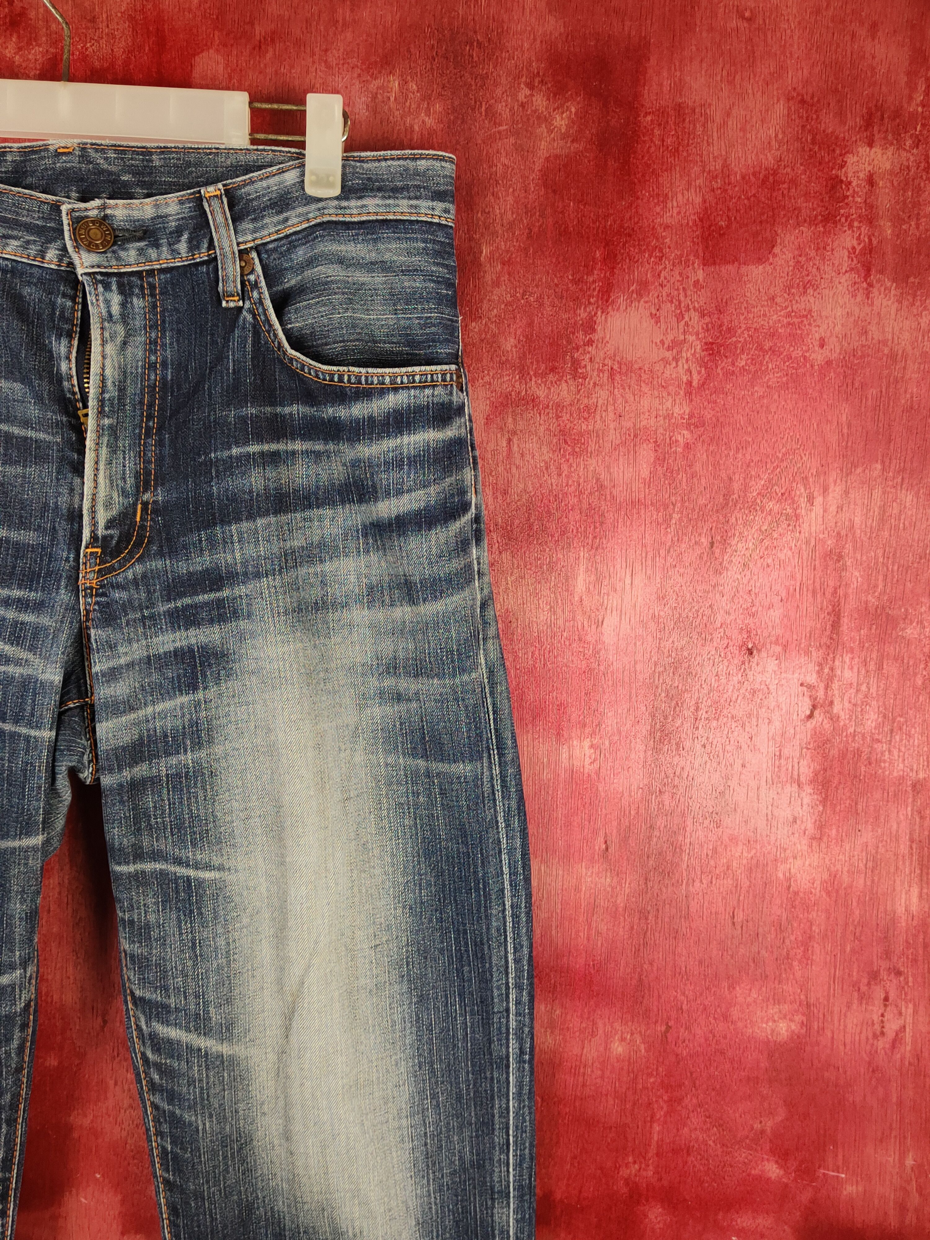 Edwin Edwin Dark Blue Distressed Ripped Jeans #S2198 Size US 31 - 5 Thumbnail