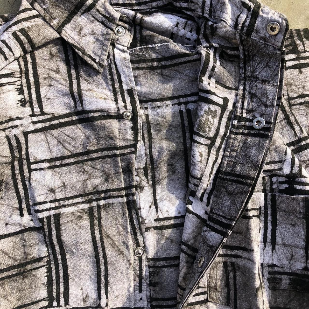 Vintage Men's Black and Grey Shirt Size US XL / EU 56 / 4 - 3 Thumbnail