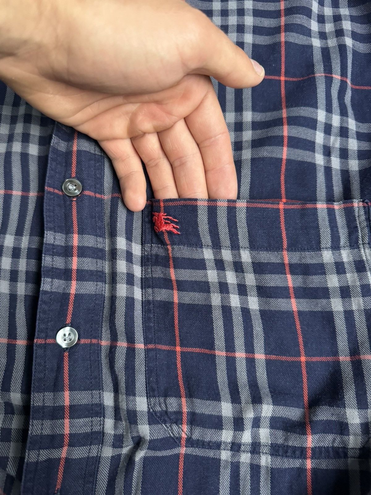 Burberry × Vintage Vintage Burberry Shirt Size US L / EU 52-54 / 3 - 3 Thumbnail