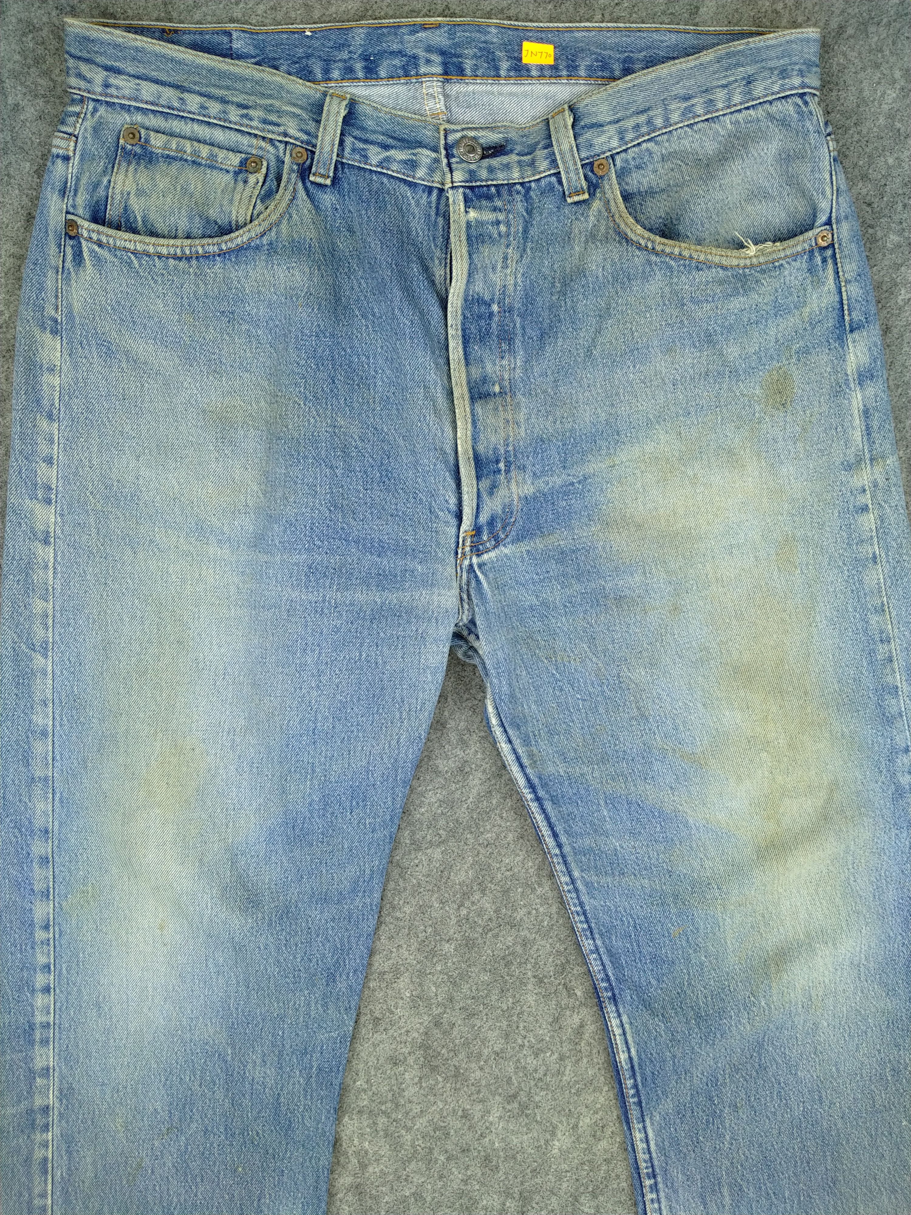 Levi's 90s Blue Wash Vintage Levi's 501 Denim 36x26 -JN770 Size US 36 / EU 52 - 3 Thumbnail