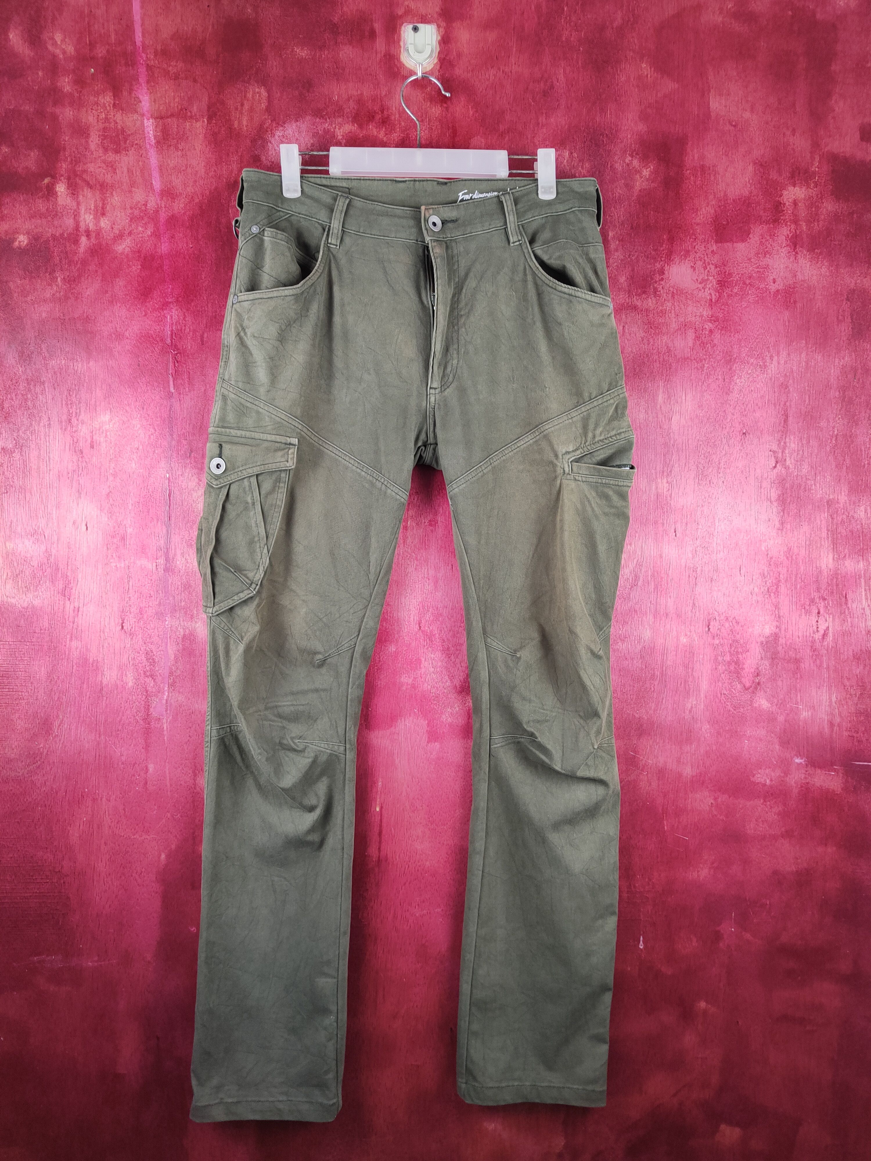 image of Authentic Fieldcore Dark Olive Faded Multipocket Cargo Pants Ns42, Men's (Size 32)