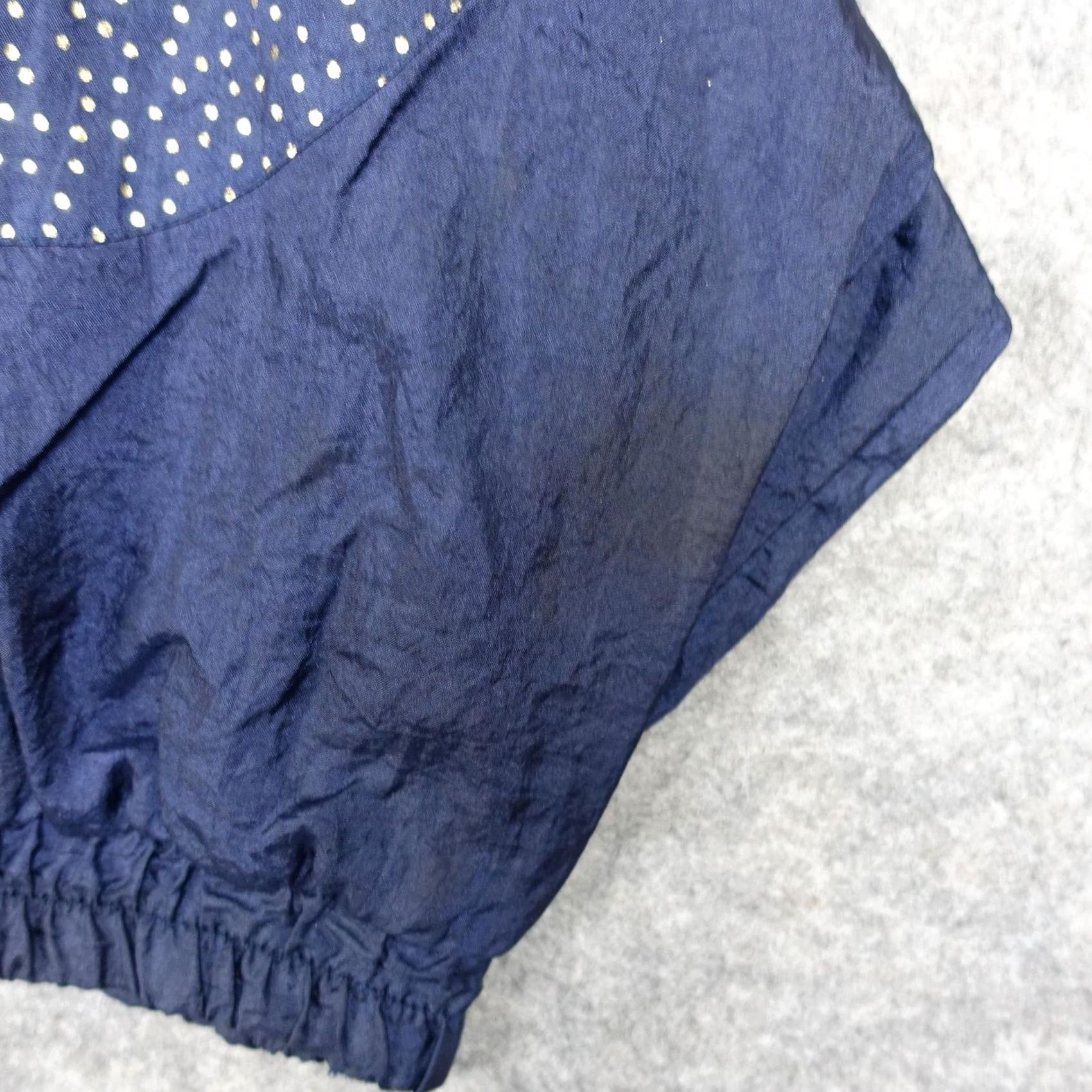 Vintage VINTAGE Active Frontier Windbreaker Jacket Womens L Navy Gold Polka Dot 90s Windbreaker Jacket Womens L Navy Gold Polka Dot 90s Size L / US 10 / IT 46 - 5 Thumbnail
