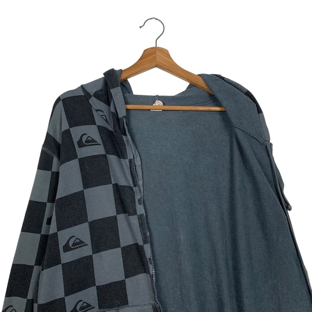 Quiksilver QUIKSILVER Checked Zipper Hoodie Sweatshirt #3619-C165 Size US XL / EU 56 / 4 - 8 Thumbnail