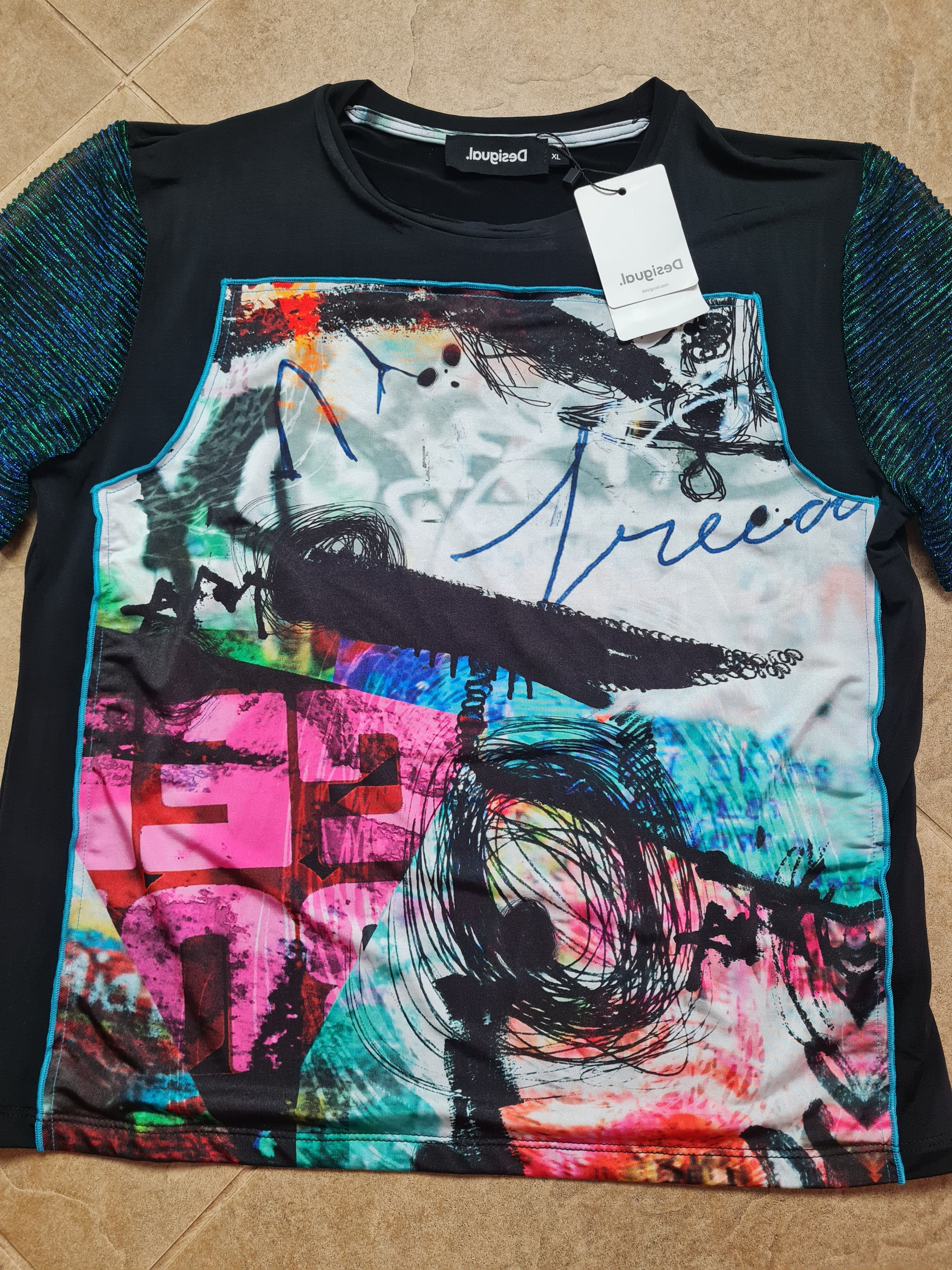 Desigual Womens Arty patchwork T-shirt Desigual Multicolor Size Xl Size XL / US 12-14 / IT 48-50 - 2 Thumbnail