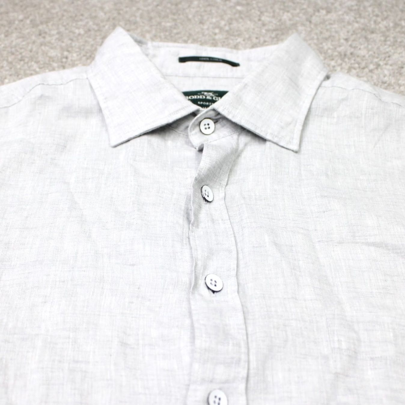 Rodd & Gunn Rodd & Gunn Shirt Mens XL Gray Linen 100% Italian Fabric S/S Button-Up Casual/Business Size US XL / EU 56 / 4 - 5 Thumbnail