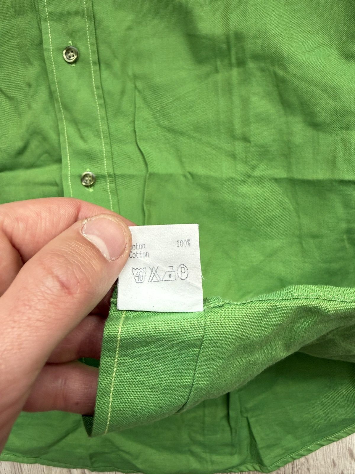 Yves Saint Laurent YSL Pour Homme Green Cotton Shirt XL Vintage Y2K Minimal Size US XL / EU 56 / 4 - 10 Thumbnail