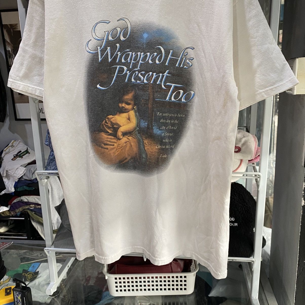 Vintage Vintage God Wrapped His Present Too Tee Size US L / EU 52-54 / 3 - 4 Thumbnail