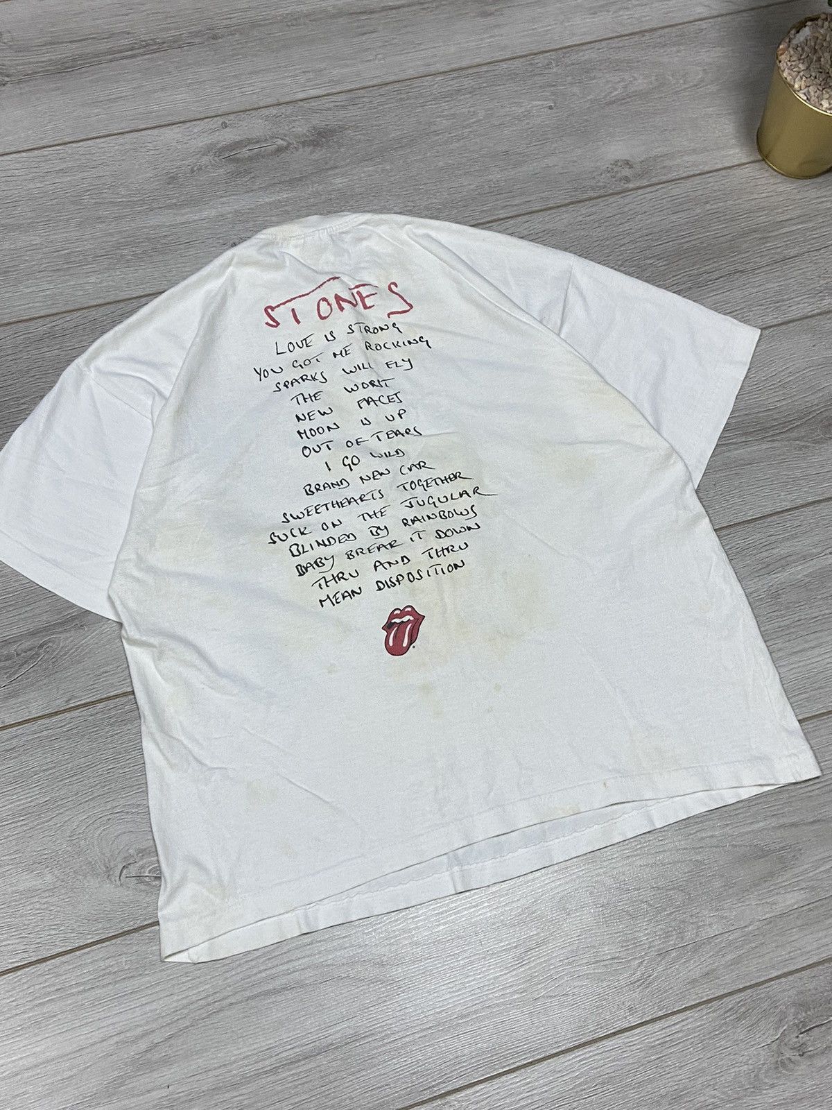 Vintage Rolling Stones 1995 voodoo lounge vintage big print t-shirt Size US L / EU 52-54 / 3 - 4 Thumbnail