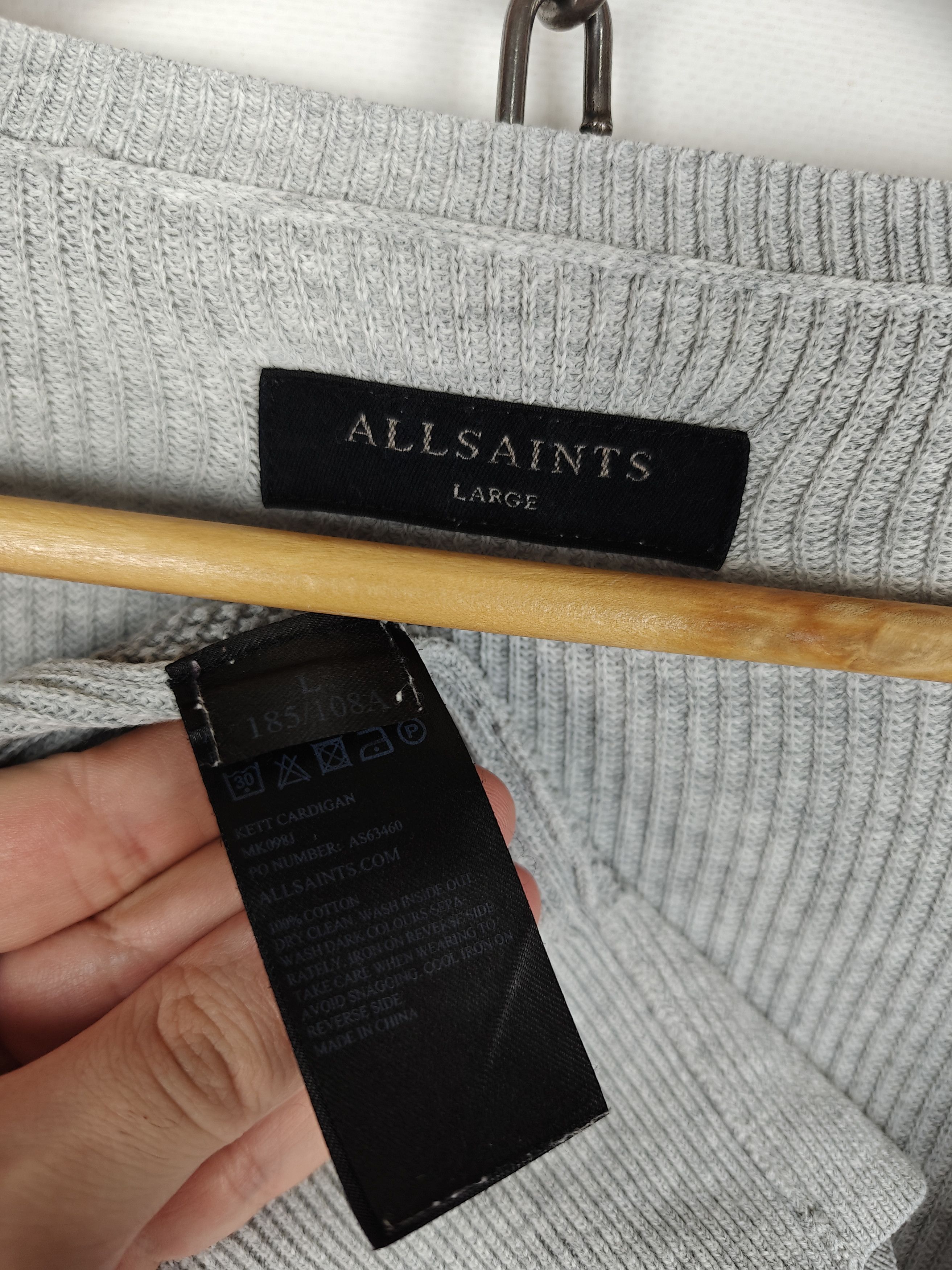 Allsaints Allsaints Kett Cardigan Gray Pullover size L Size US L / EU 52-54 / 3 - 7 Thumbnail