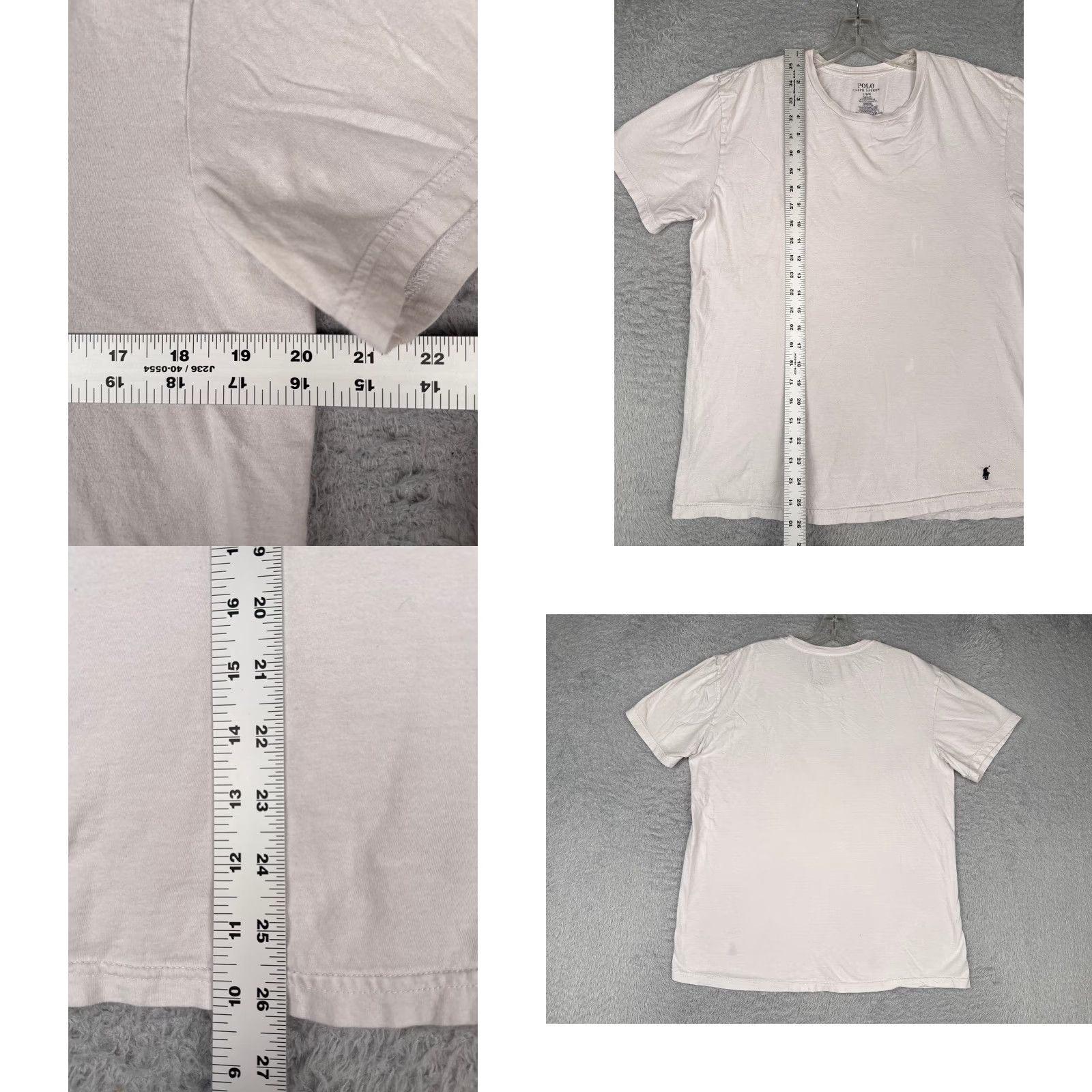 Ralph Lauren VINTAGE Ralph Lauren Shirt Mens Adult Large White 100% Cotton Short Sleeve Crew Neck Embroidered Logo Classic Polo 90s Sports Size US L / EU 52-54 / 3 - 8 Thumbnail