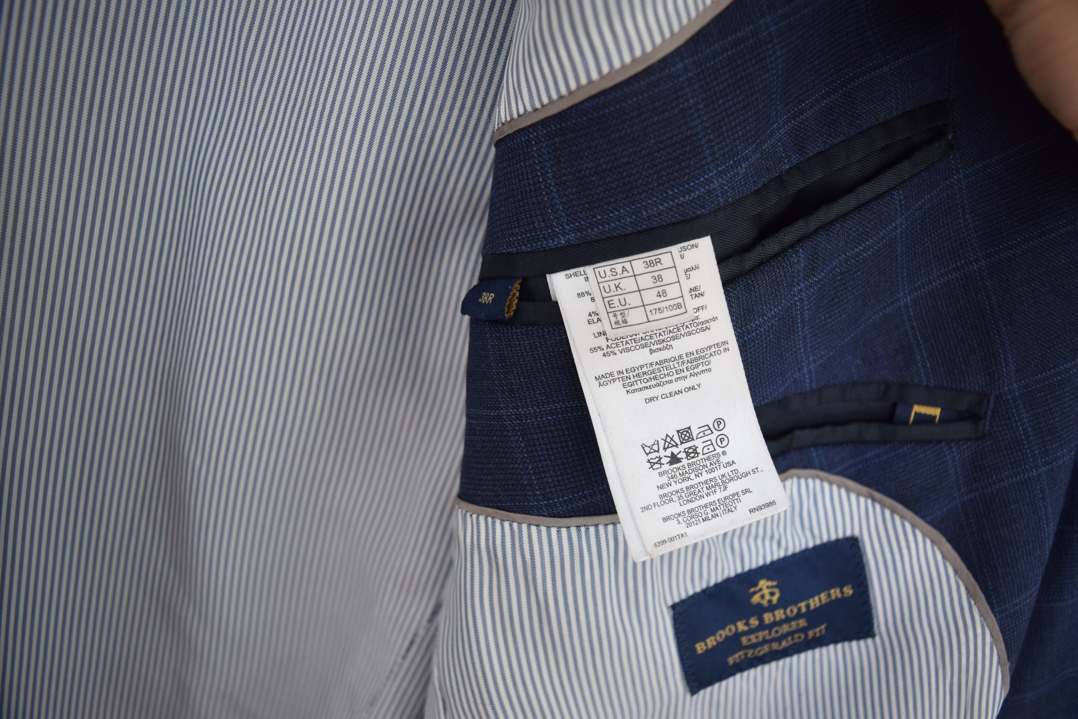 Brooks Brothers Brooks Brothers Fitzgerald Fit Blue Check Blazer Size 38R - 5 Thumbnail