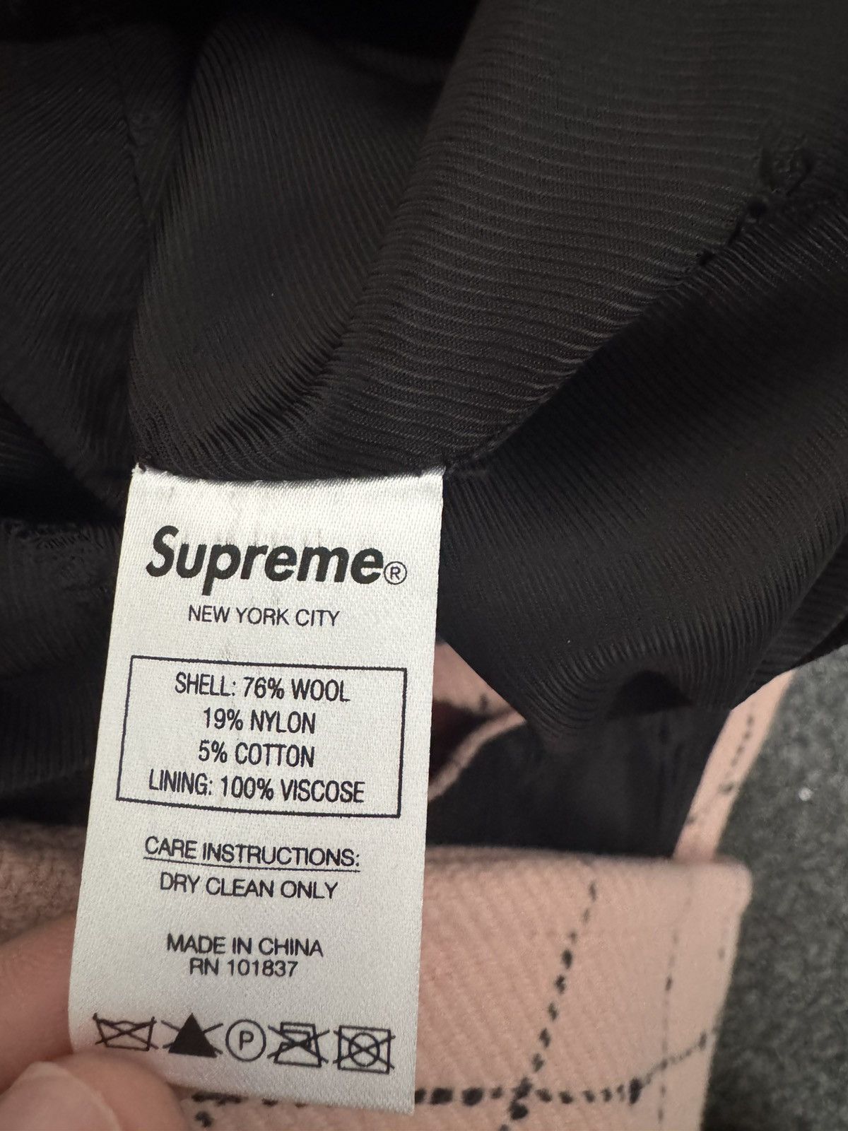Supreme Supreme Wool Windowpane Overcoat Size US M / EU 48-50 / 2 - 5 Thumbnail