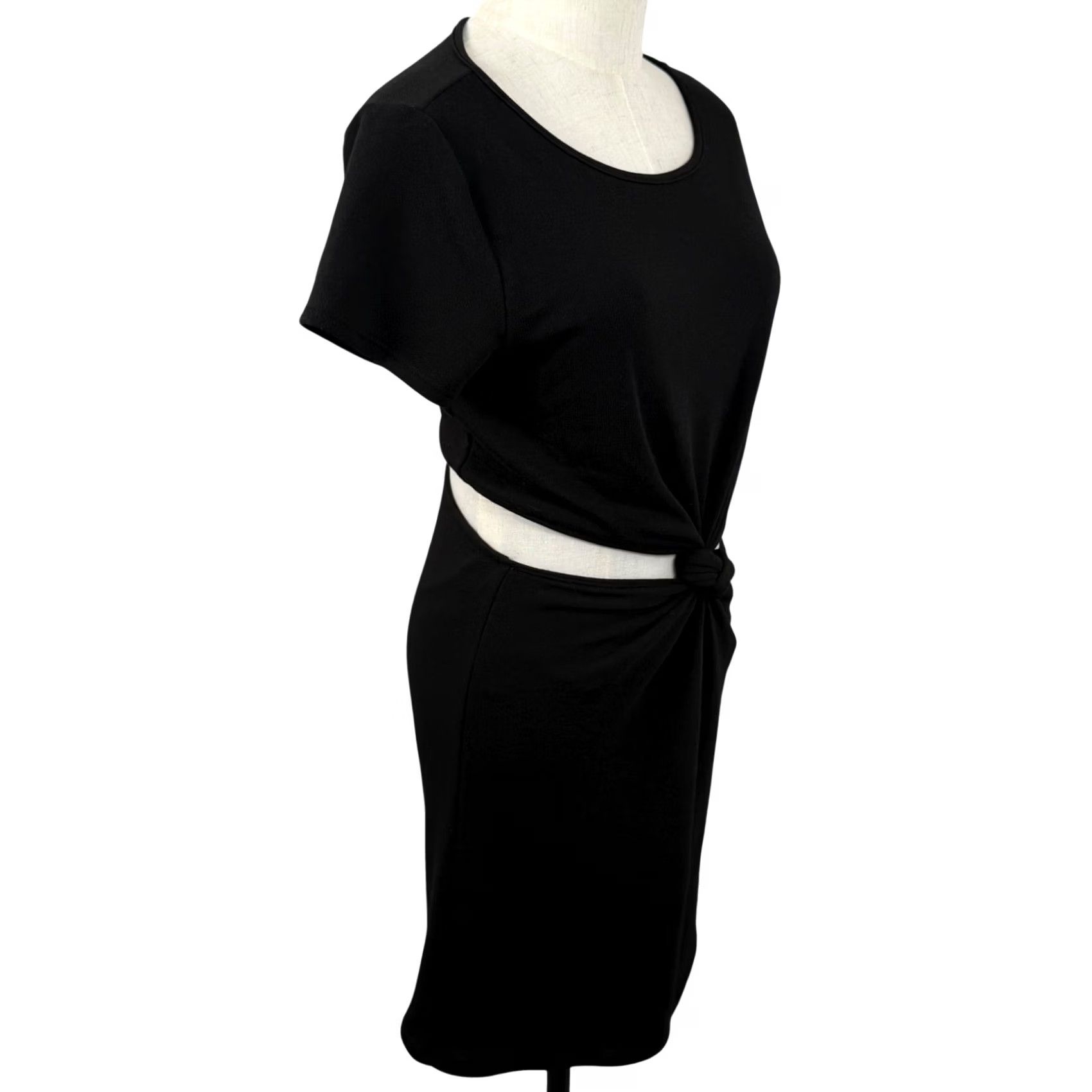 Lulus Lulus Knotty But Nice Knotted Cutout T Shirt Dress M Bodycon Y2K Retro USA Made Size M / US 6-8 / IT 42-44 - 4 Thumbnail