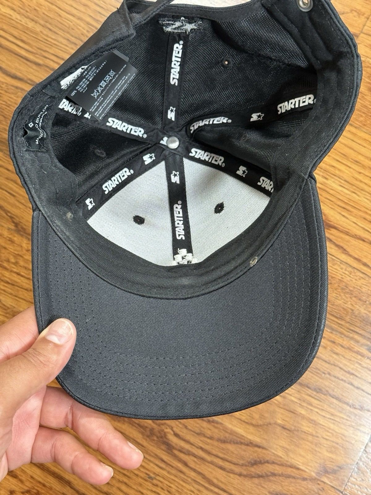 Marcelo Burlon MARCELO BURLON x Starter Baseball Cap Hat Black One Size Size ONE SIZE - 7 Thumbnail