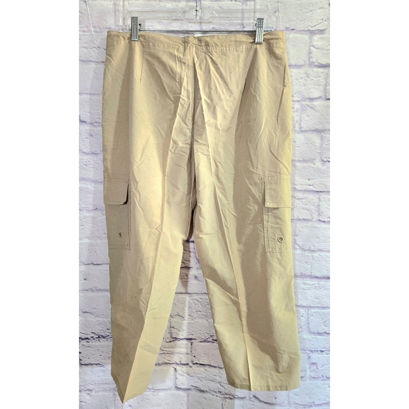 Other BW Sport Tan Flat Front Cropped Women's Pants 12 Lightweight Size 34" / US 12 / IT 48 - 3 Thumbnail