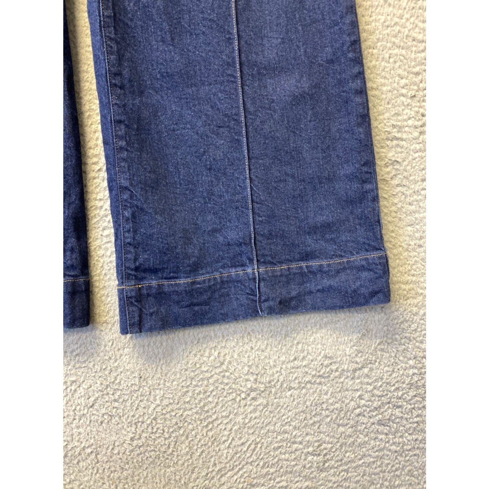 J.Crew J.Crew Jeans Women Wide-Leg 33 Regular Inseam 32 Blue Denim Cotton Button Stacked Buttons N/A Size 24" / US 00 / IT 34 - 5 Thumbnail