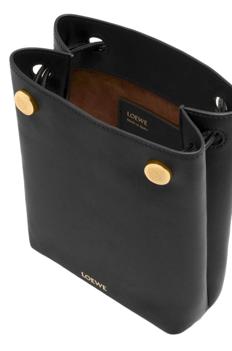 Loewe LOEWE Pebble New $1850 Black Smooth Leather Pouch Size ONE SIZE - 4 Thumbnail
