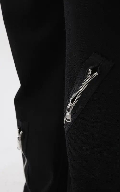 Designer × Vintage Black Zip Punk Pants Size US 32 / EU 48 - 4 Thumbnail