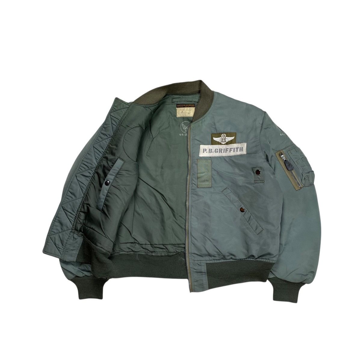 Buzz Rickson's × Toyo Enterprises Buzz Rickson Type B-15D P.D.GRIFFITH Military Bomber Jacket Size US L / EU 52-54 / 3 - 6 Thumbnail