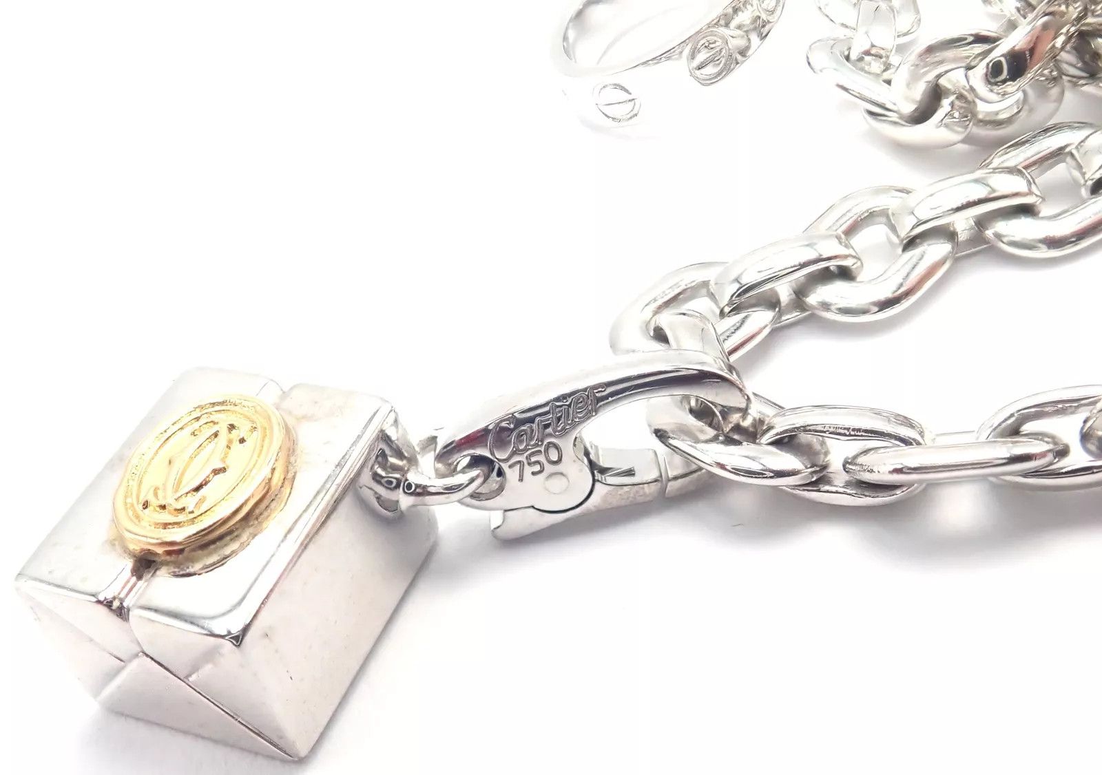 Cartier Authentic Cartier 18k Panthe Airplane Love Box Link Bracelet Size ONE SIZE - 8 Thumbnail