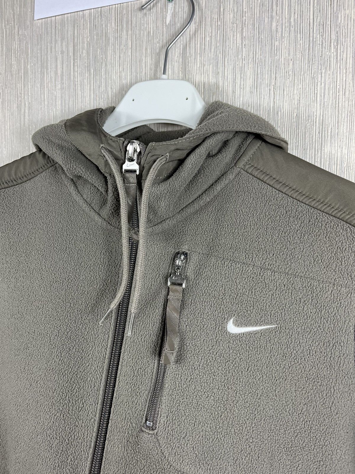 Nike × Vintage Vintage Nike y2k zip ninja fleece sherpa sweatshirt hoodie Size S / US 4 / IT 40 - 10 Thumbnail