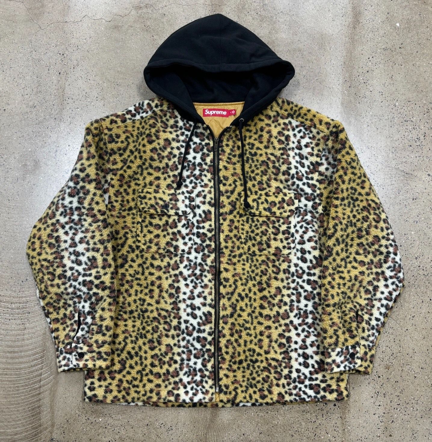 Supreme Supreme Cheetah Pile Zip Up Shirt | Grailed