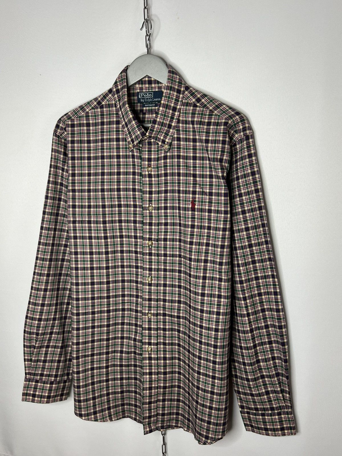 Vintage 💵 Vintage Polo Ralph Lauren Plaid Luxury Shirt Long Sleeve 💵 Size US XL / EU 56 / 4 - 2 Thumbnail