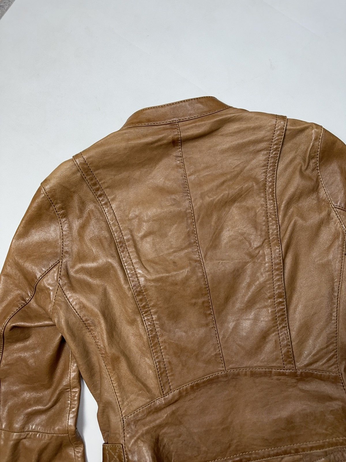 Hugo Boss Hugo Boss Orange Leather Jacket Size S / US 4 / IT 40 - 4 Thumbnail