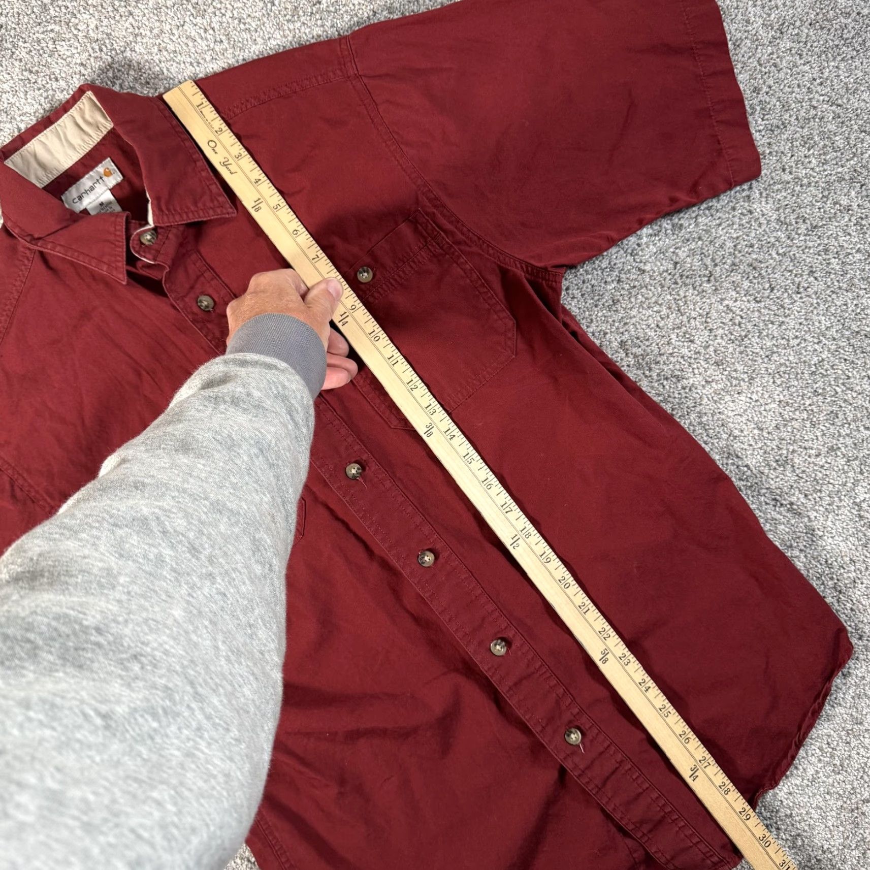 Carhartt Carhartt Shirt Mens Medium Red Short Sleeve Button Front Workwear Casual Size US M / EU 48-50 / 2 - 2 Thumbnail